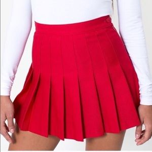 Red cute tennis mini skirt